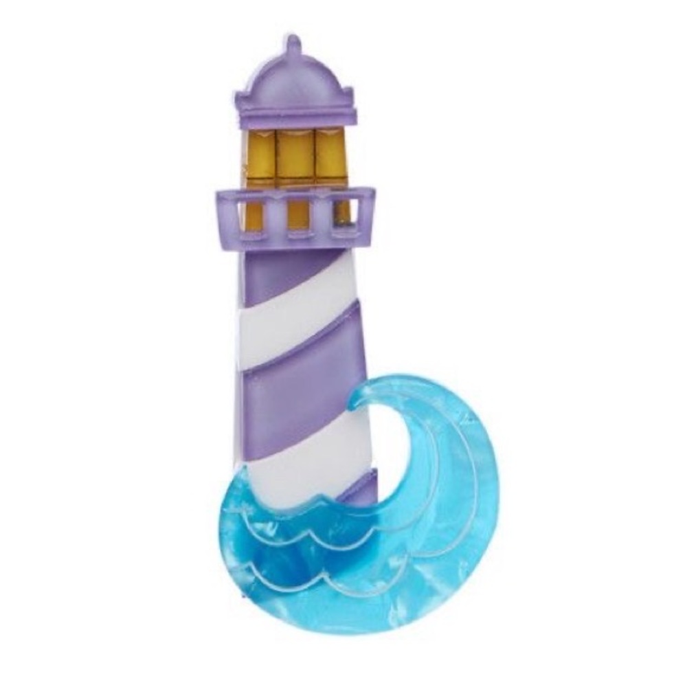 Erstwilder Round the Twist Brooch Rare Lighthouse Nautical